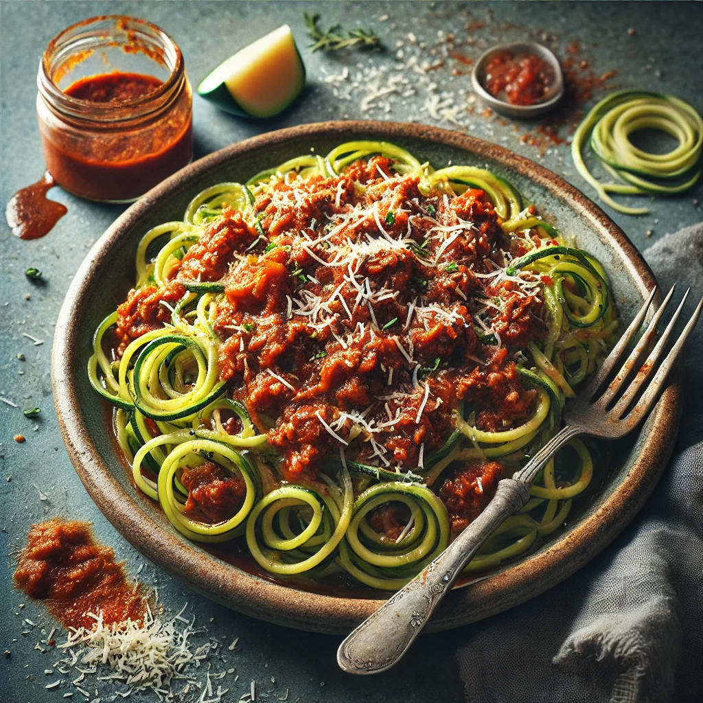Keto Zoodle Spaghetti Bolognese