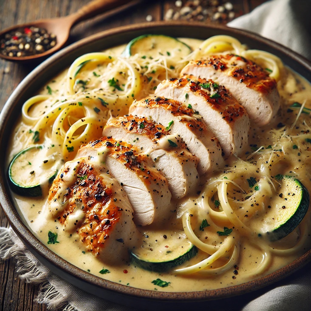 Chicken Alfredo - Keto Dinner