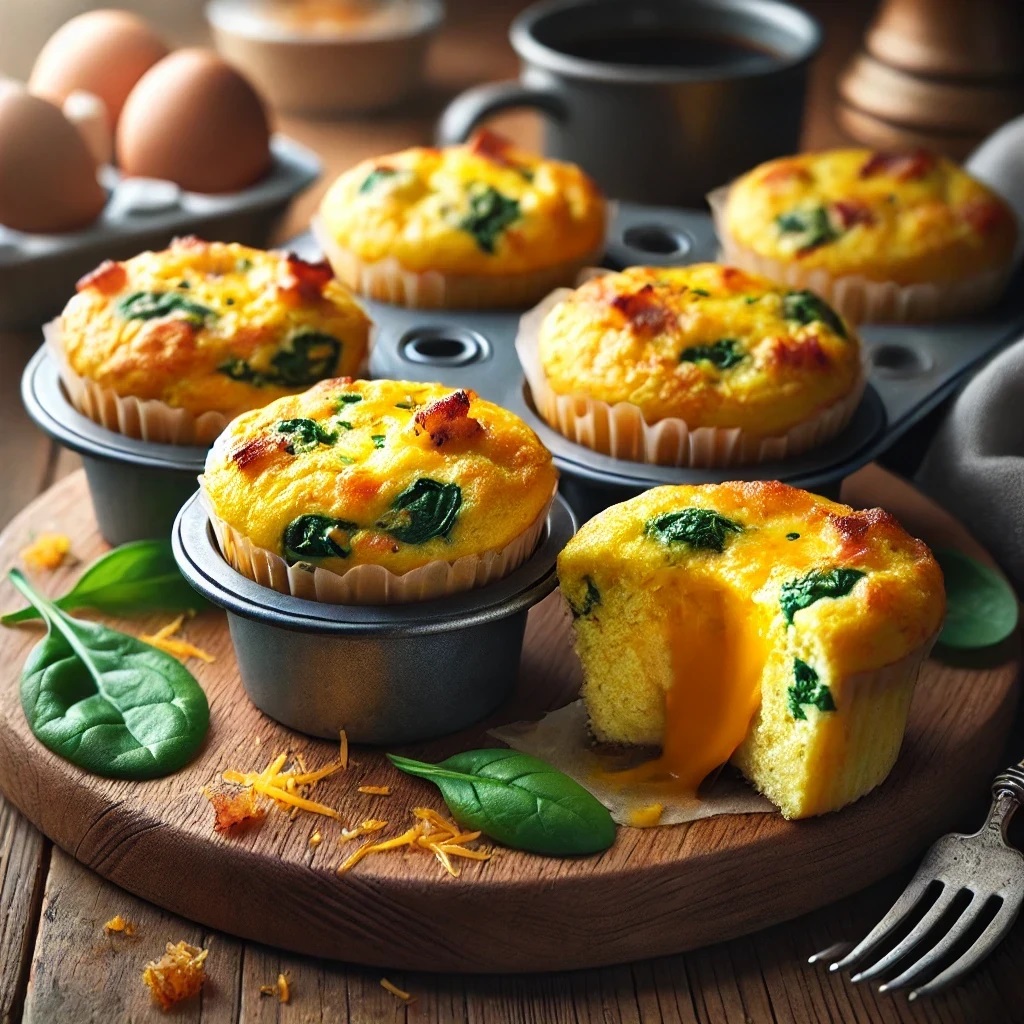 Keto Egg Muffins with Bacon and Cheese - Easy Low Carb Breakfast