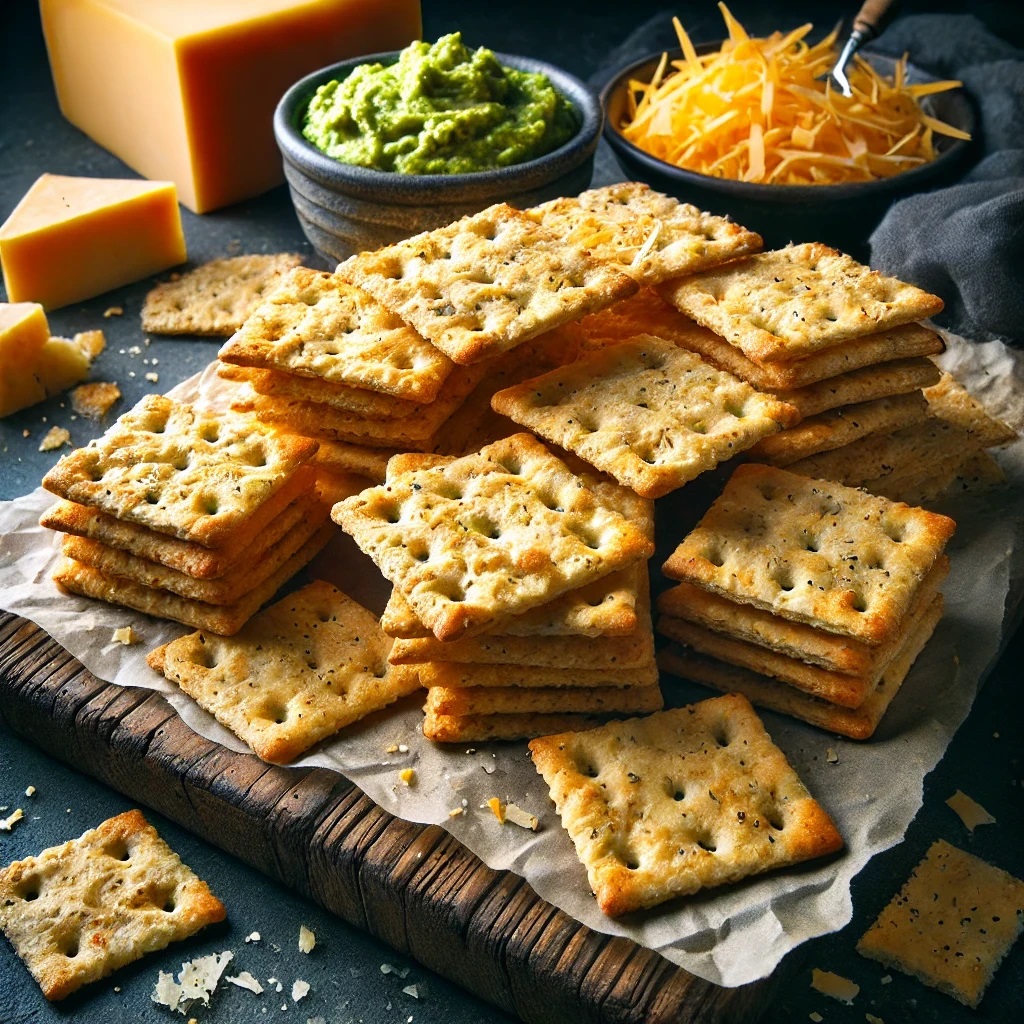 Keto Crackers with Cheese