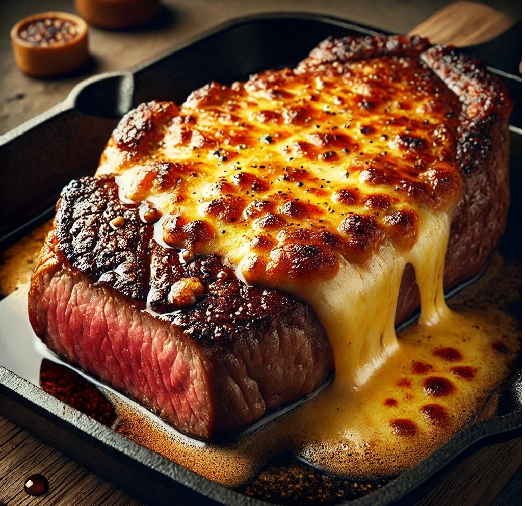 Cheese-Crusted Carnivore Steak