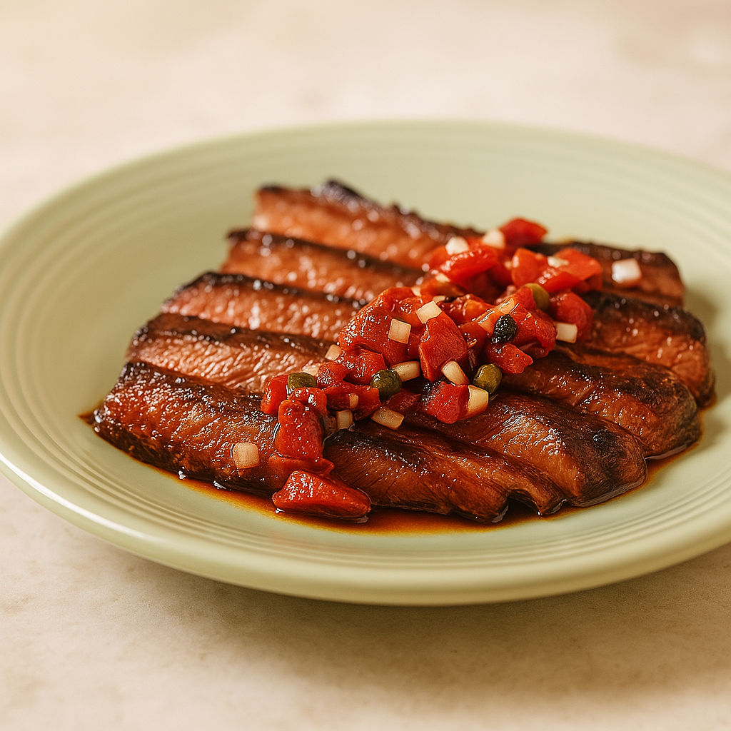 keto skirt steak with chimichurri sauce for blood sugar control